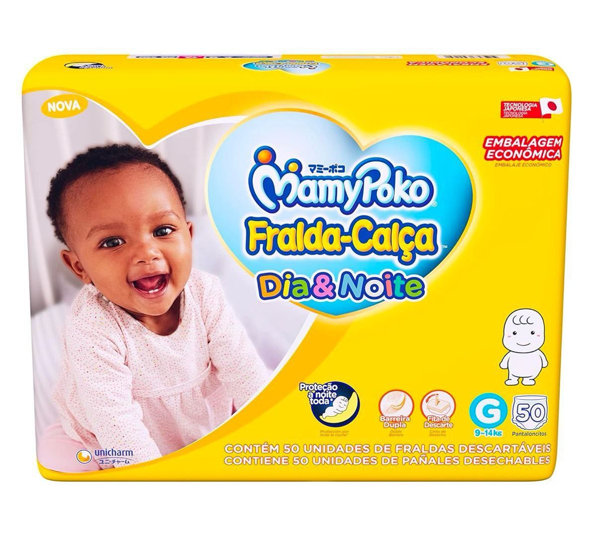 Fralda-Calça MamyPoko Dia & Noite G 50 Unidades