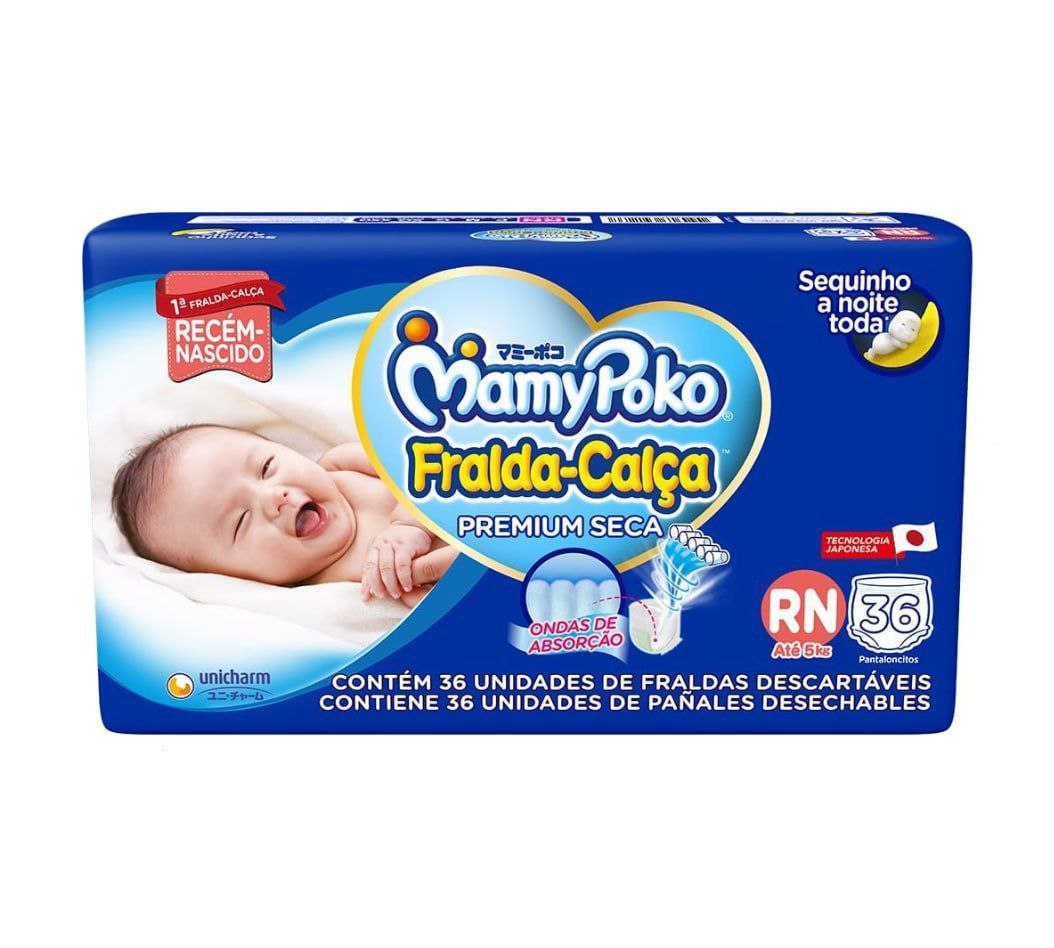 Fralda-Calça Mamypoko RN 36 Unidades
