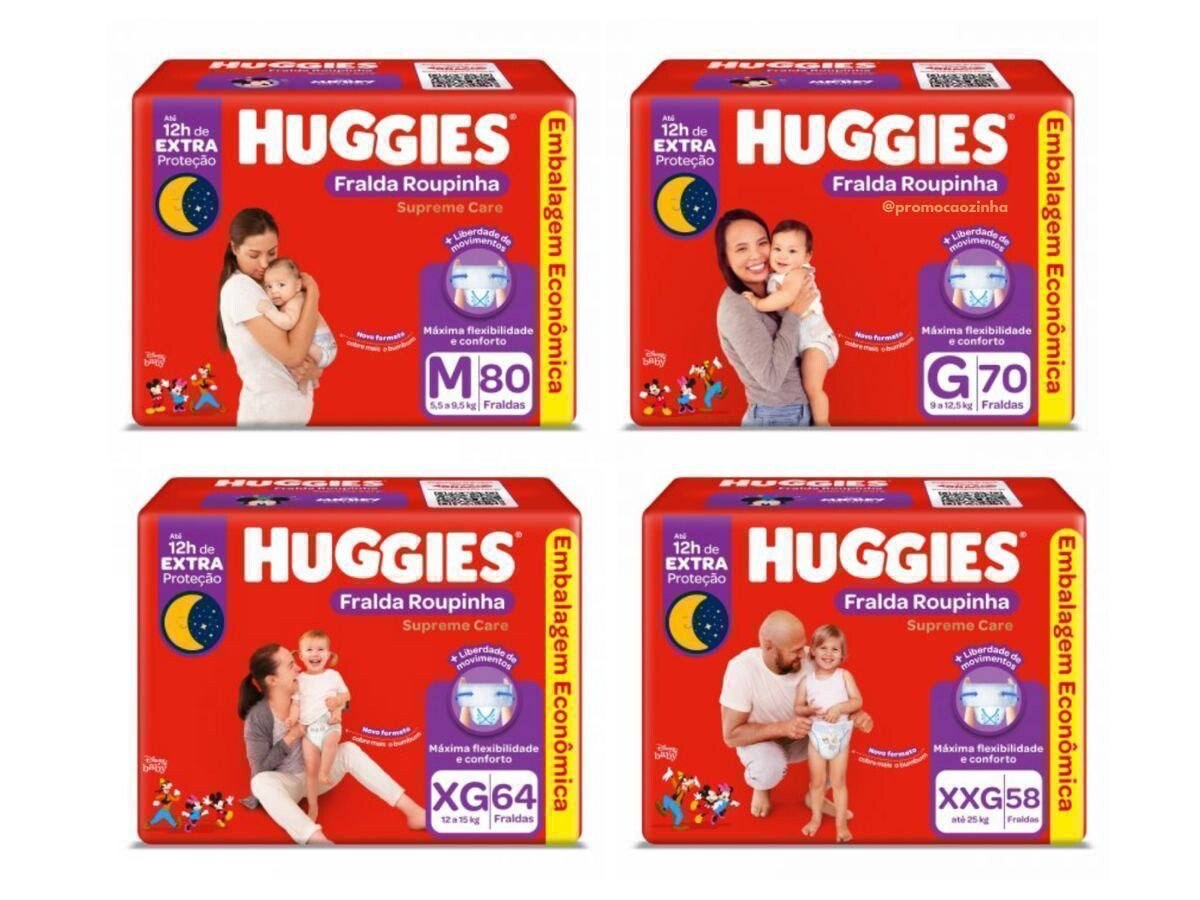 Fralda Huggies Roupinha Supreme Care - Versão reformulada