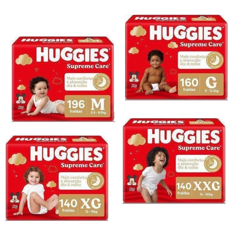 😍 Fralda Huggies Supreme Care PACOTÃO