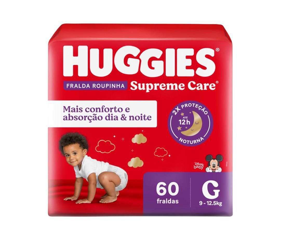 Fralda Huggies Supreme Care Roupinha G 60 unidades