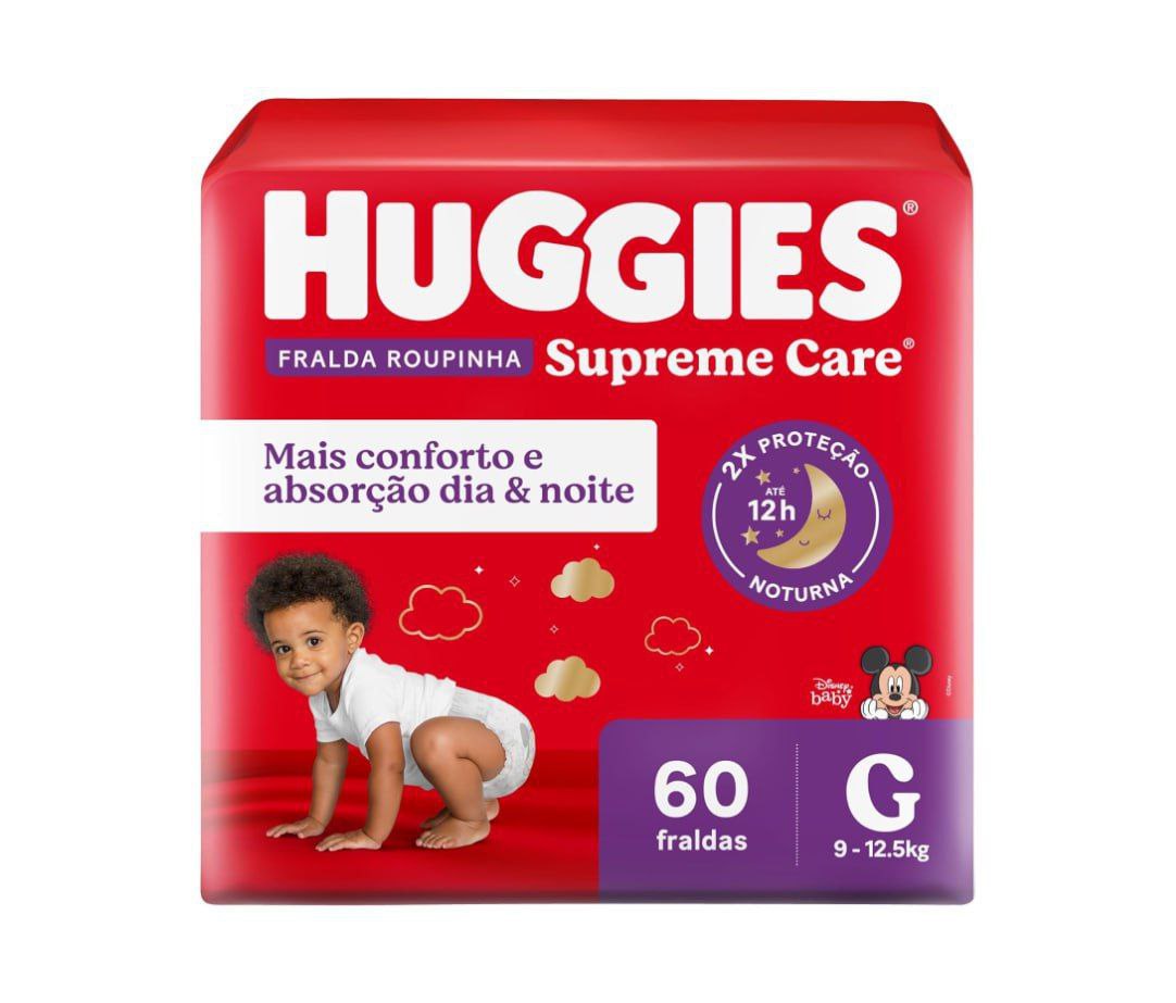 Fralda Huggies Supreme Care Roupinha G 60 unidades