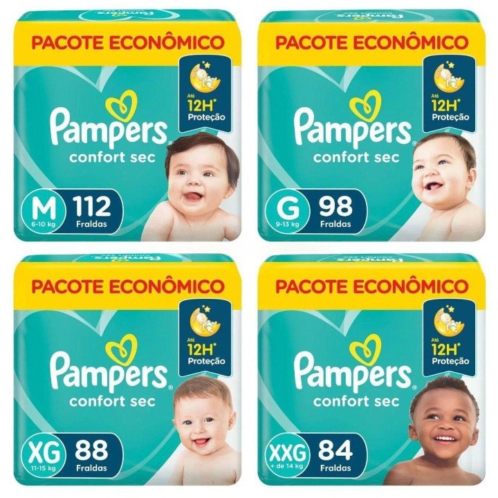 Fralda Pampers Confort Sec