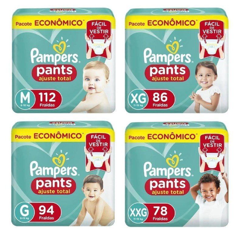 Fralda Pampers Pants Ajuste Total