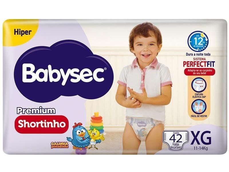 Fralda Shortinho BabySec Premium Galinha 42 Unidades