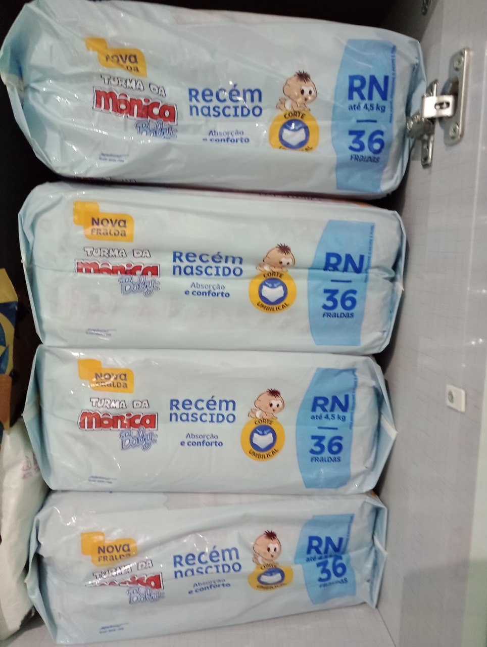 Fralda Turma da Monica Baby Jumbo Recém-Nascido RN 36 Unidades