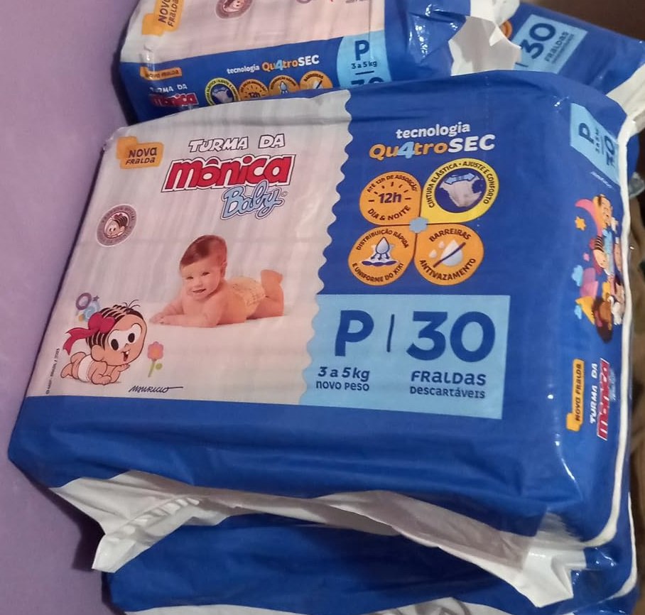 Fralda Turma da Mônica Baby P 30 Unidades