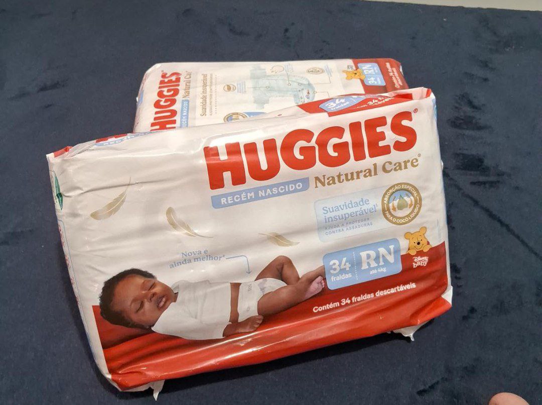 Huggies NATURAL CARE RN - Fralda recém-nascido, 34 unidades (Pacote pode variar)