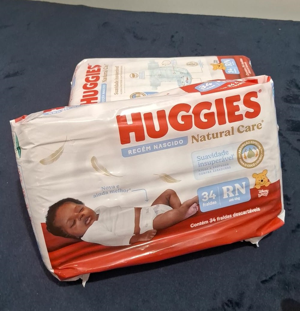 Huggies NATURAL CARE RN - Fralda recém-nascido, 34 unidades Recém-nascida (Pacote de 34) Fralda Huggies