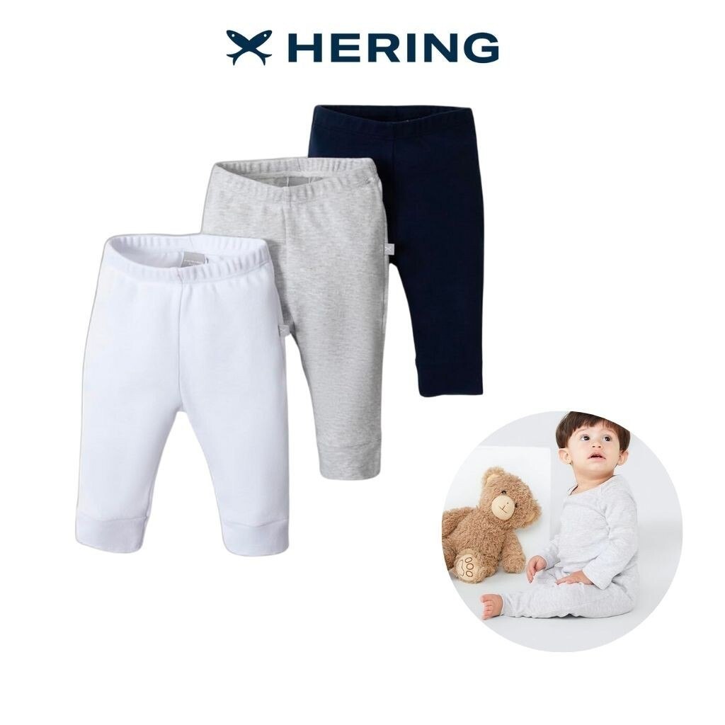 Kit Com 3 Calças Bebê Unissex Em Ribana Hering -