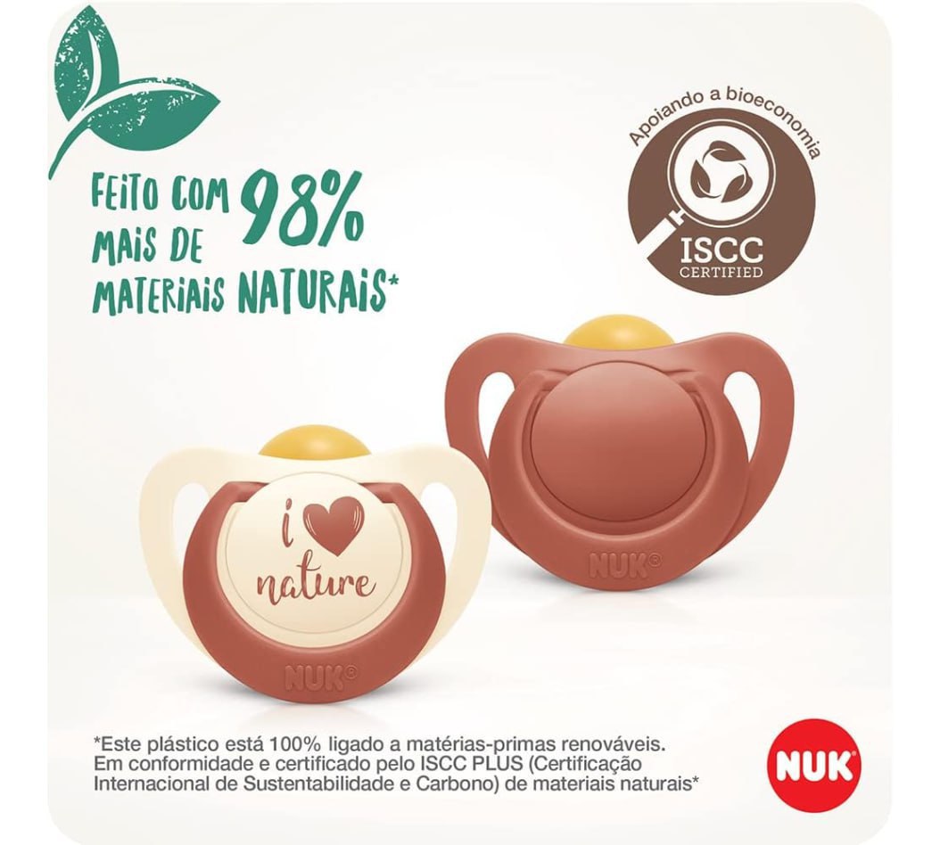 Kit De Chupeta 0 a 6 Meses For Nature Látex S1 –  NUK