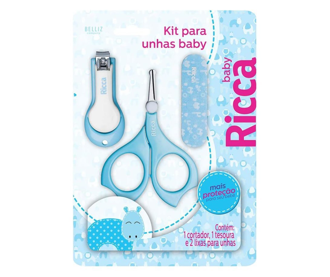 Kit Manicure Baby Colors Ricca Azul