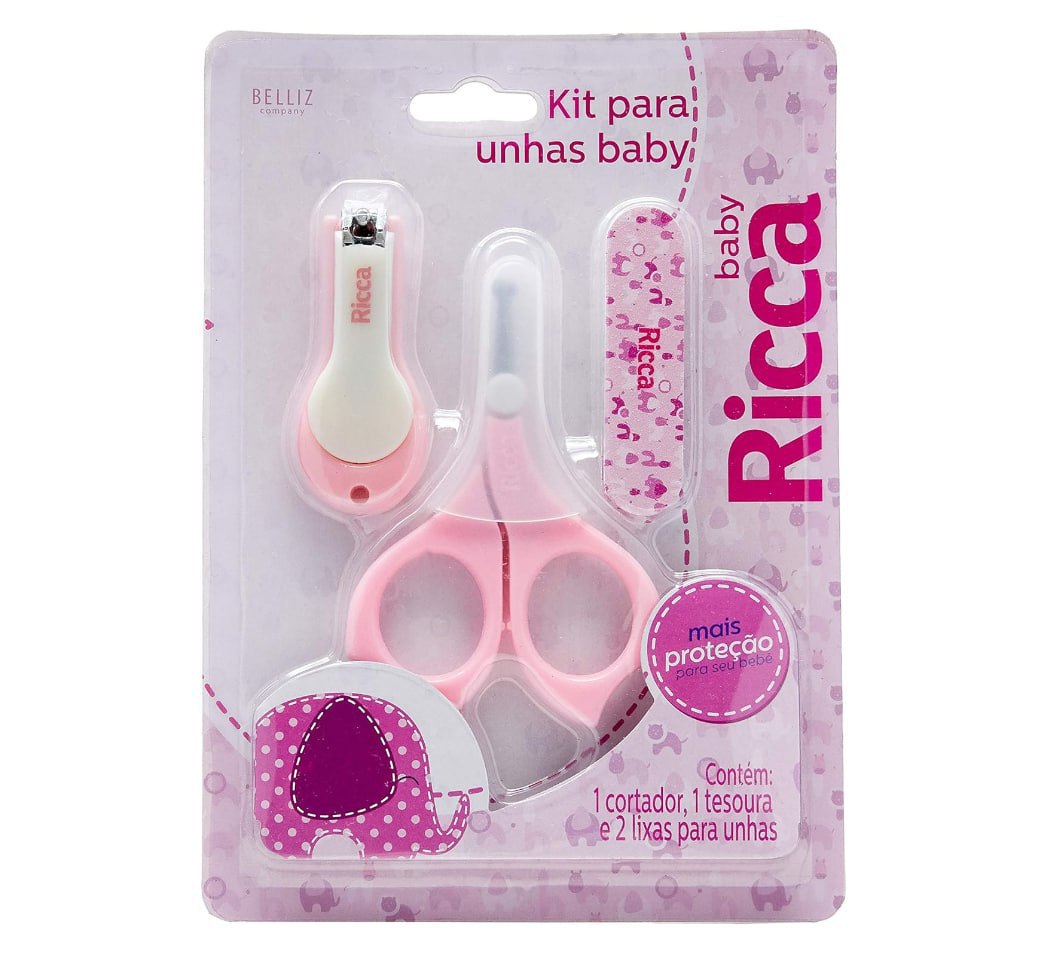 Kit Manicure Baby Colors Ricca Rosa