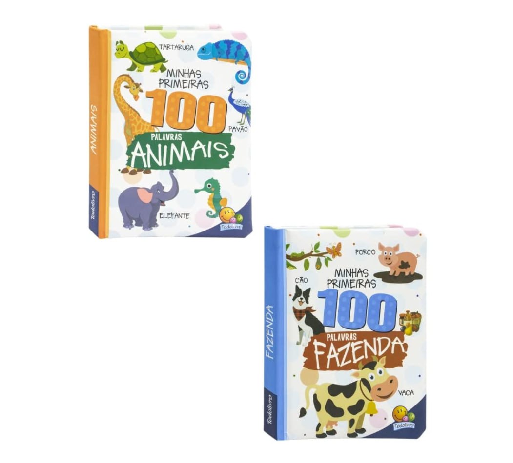 Kit Minhas Primeiras 100 Palavras: Animais e Fazenda