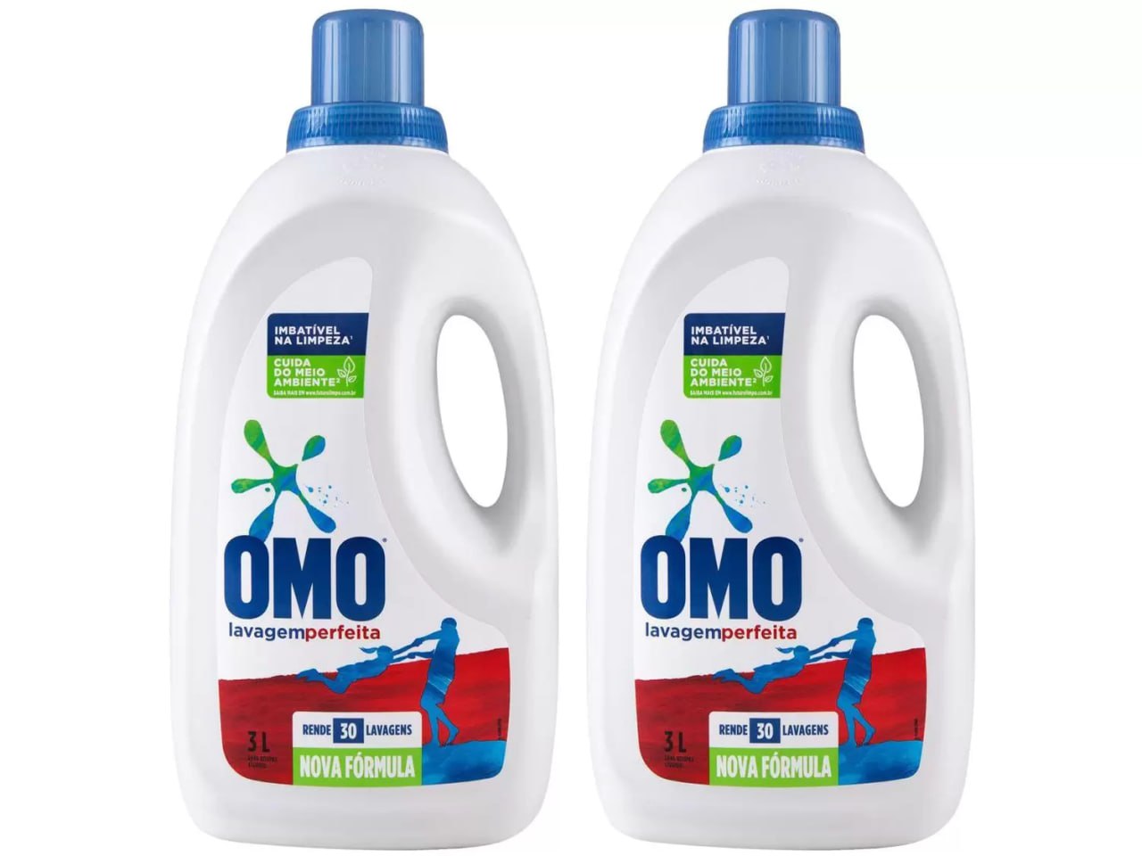 Kit Sabão Líquido Omo Lavagem Perfeita - 3L Cada 2 Unidades