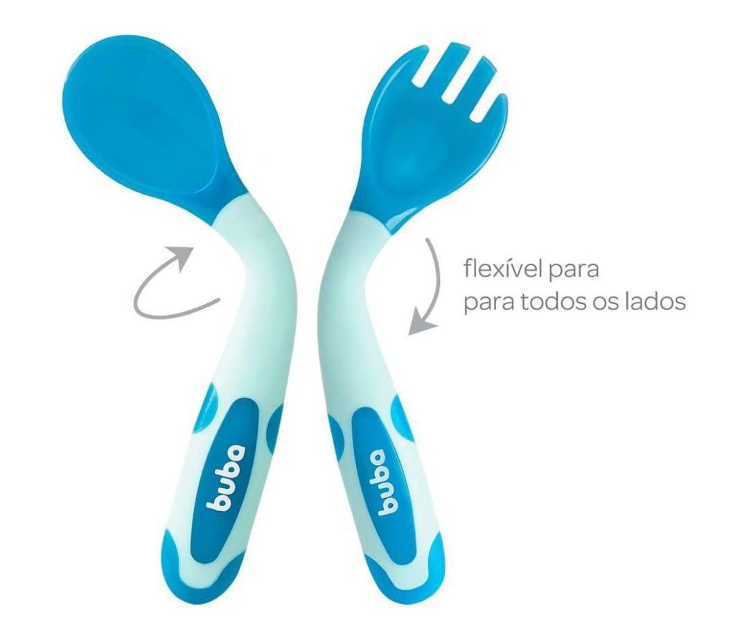 Kit Talher Flexivel e Termossensivel Azul BUBA