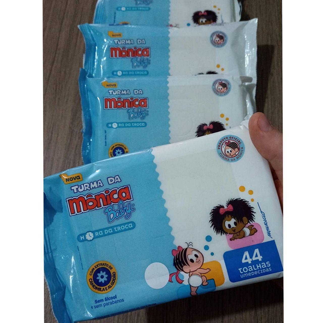 Kit Toalhas Umedecidas Turma da Mônica Hora da Troca 176 unidades