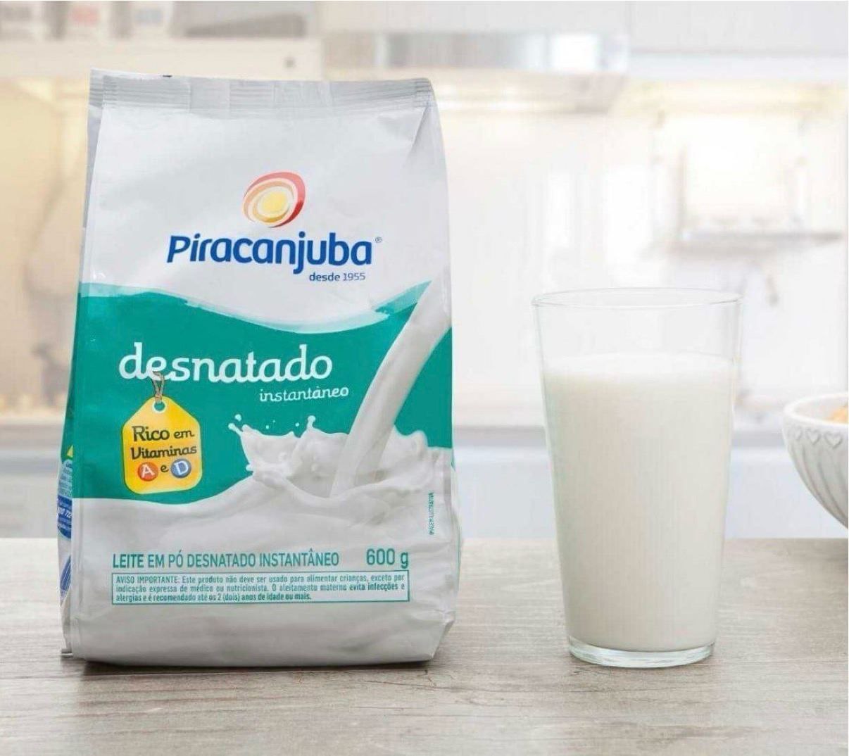 Leite Pó Desnatado Instântaneo Piracanjuba Pouch 600g