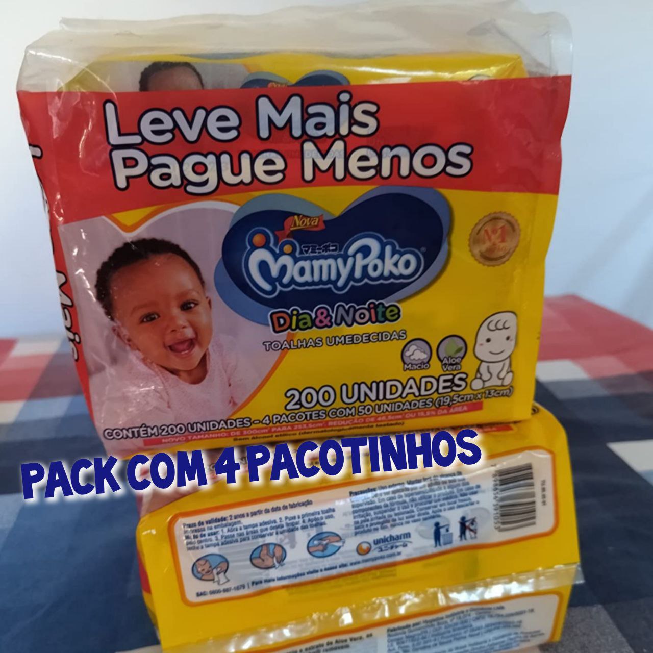 Lenço Umedecido Mamypoko Dia&Noite 200 unidades