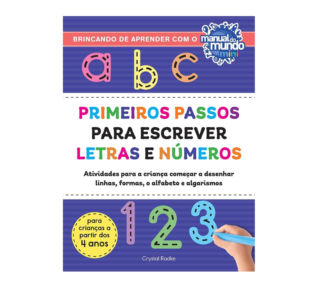 Livro Primeiros passos para escrever letras e números