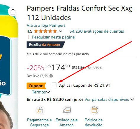 Marque  o cupom - FRETE GRÁTIS  BRASIL