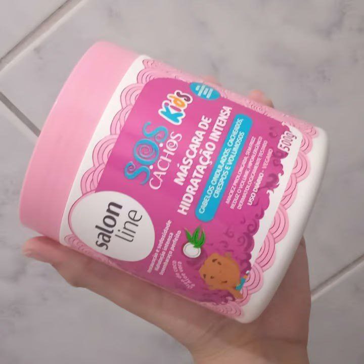 Máscara de Hidratação Intensa S.O.S Cachos Kids, 500gr, Salon Line, Salon Line, Branco