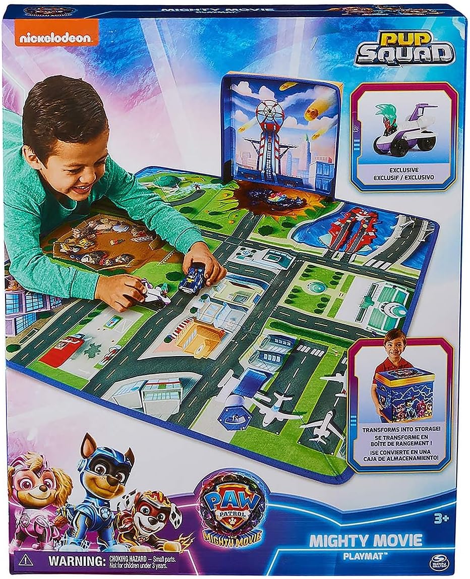 MENOR PREÇO! Patrulha Canina, Tapete Baú com 2 Carrinhos do Filme SUNNY