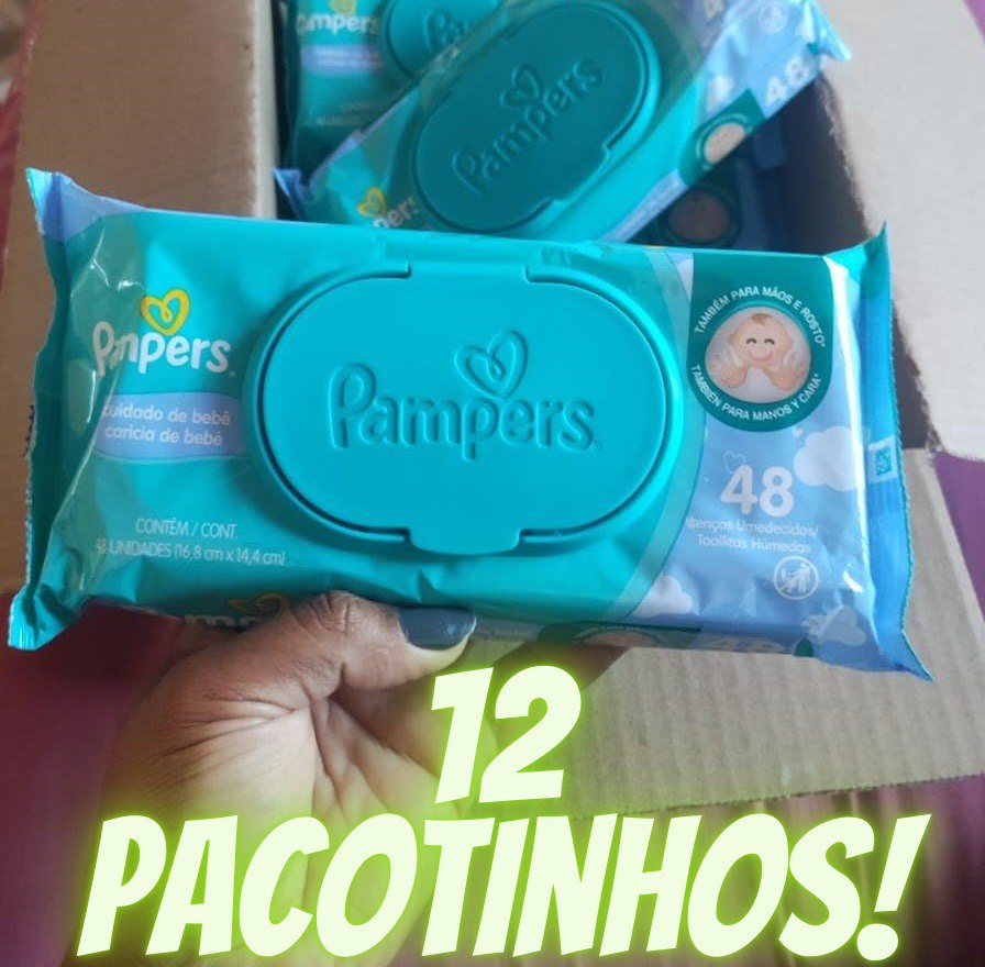 Pampers Cuidado de Bebê Lenços Umedecidos 576 unidades (12 pacotes de 48 lenços)