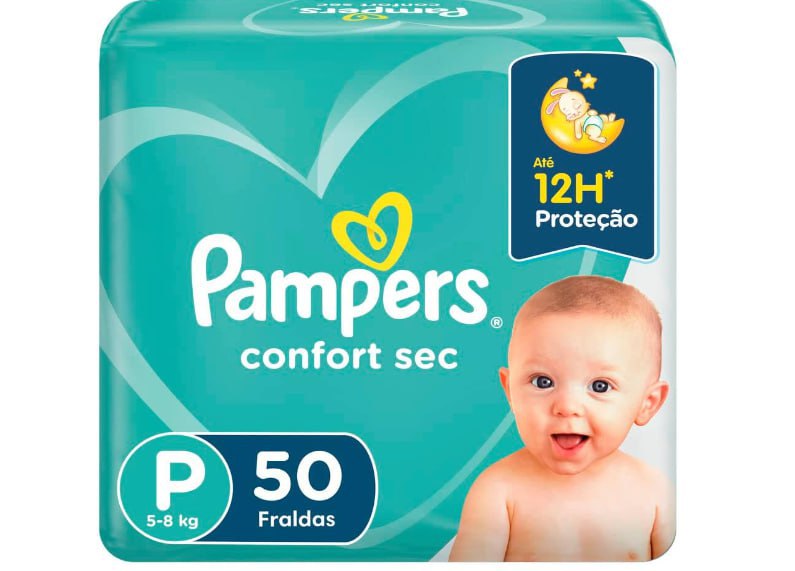 Pampers Fralda Confort Sec P 50 Unidades