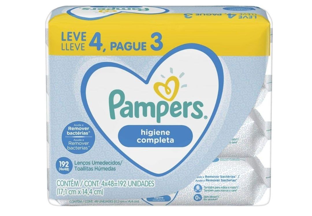 Pampers Lenços Umedecidos Higiene Completa 192 Unidades