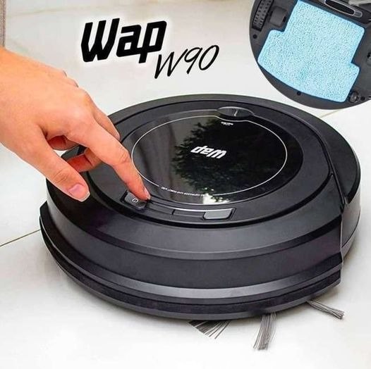 Robô Aspirador Robot W90 Varre Aspira E Passa Pano 30w Wap Cor Preto 110V/220V