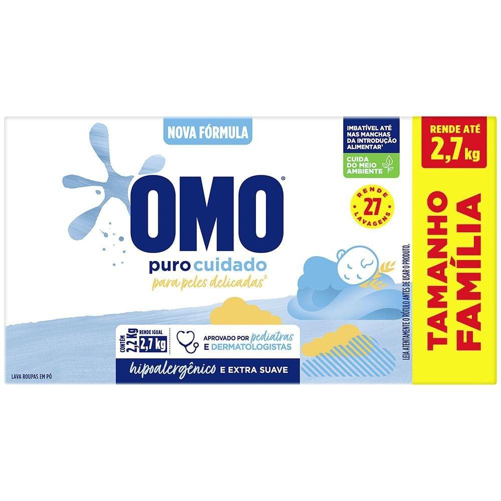 Sabão em Pó Omo Puro Cuidado Tamanho Família - 2,2kg