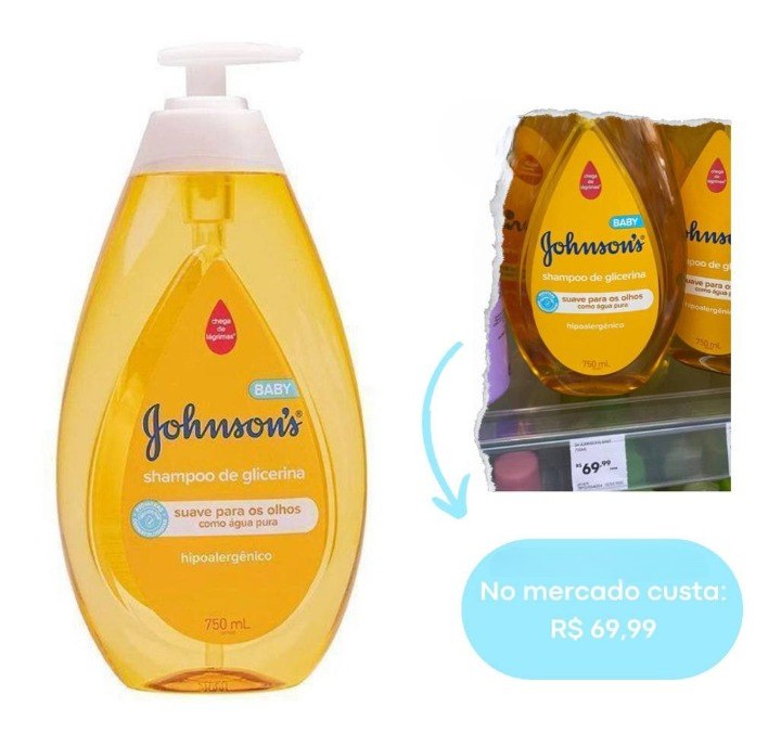 Shampoo De Glicerina Hipoalergênico Johnson's Baby 750ml (Grandão)