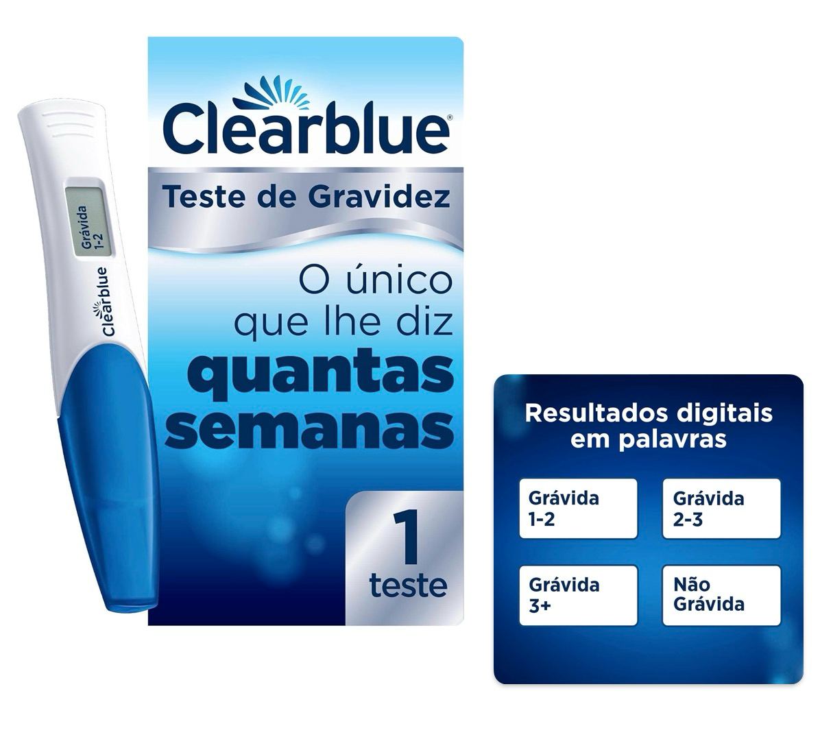 Teste De Gravidez Com Indicador De Semanas Clearblue 1 Unidade