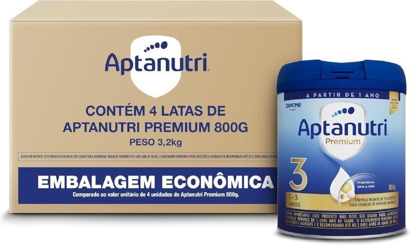 VOLTOU! Aptanutri 3 Premium - Pack Com 4 unidades de 800g - 3,2kg