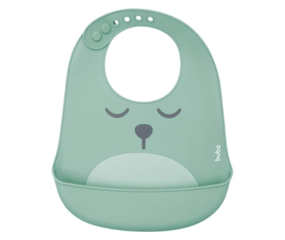 Babador de Silicone Buba Gumy Com Pega Migalhas - Verde