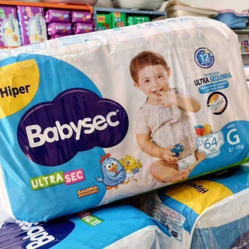 Babysec Fralda Galinha Pintadinha Ultrasec G 64 Unids