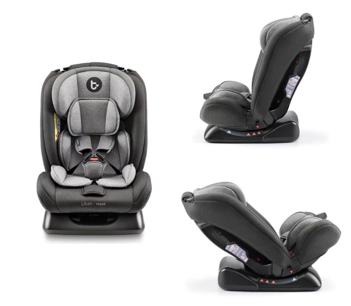 Cadeira Litet Mass 0-36 Kg Preta e Cinza - BB458