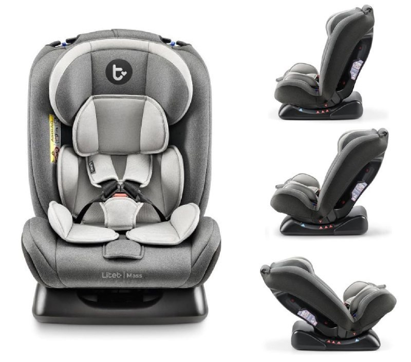 Cadeira para auto 0 a 36kg Litet mass BB457 Cinza