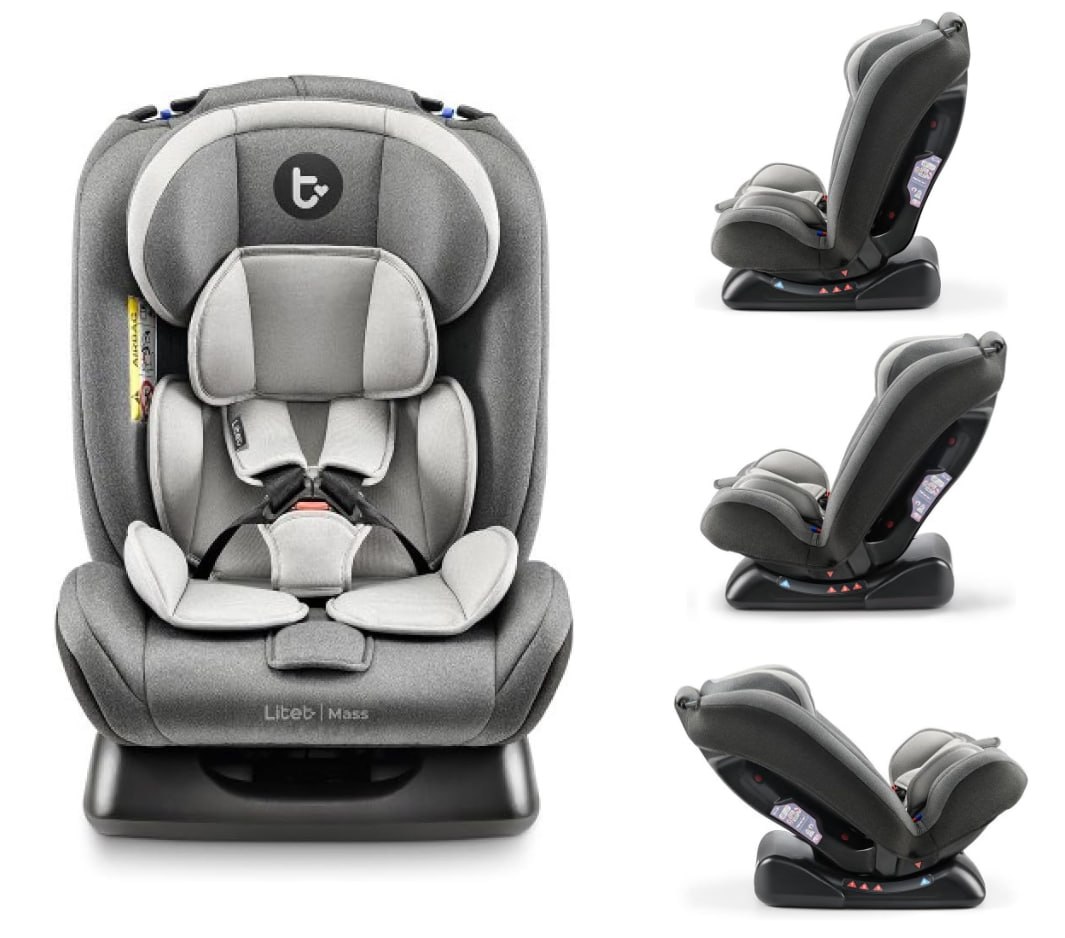 Cadeira para auto 0 a 36kg Litet mass BB457 Cinza