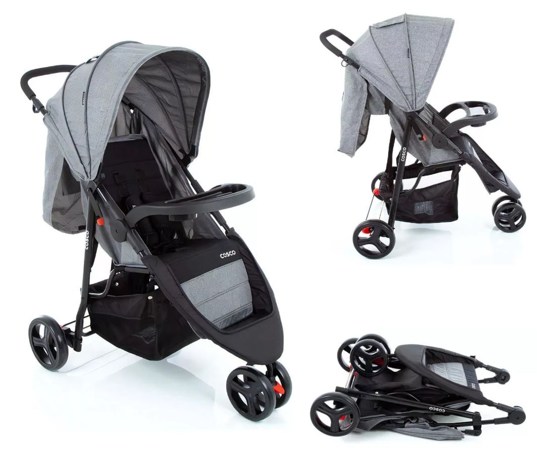 Carrinho De Bebê Jetty Cosco Kids cinza