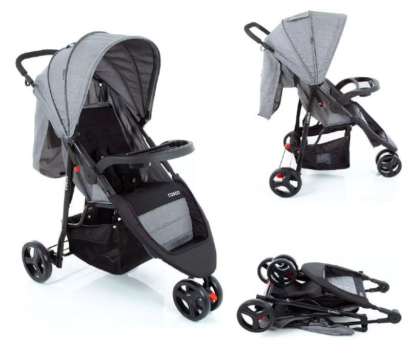 Carrinho De Bebê Jetty Cosco Kids cinza