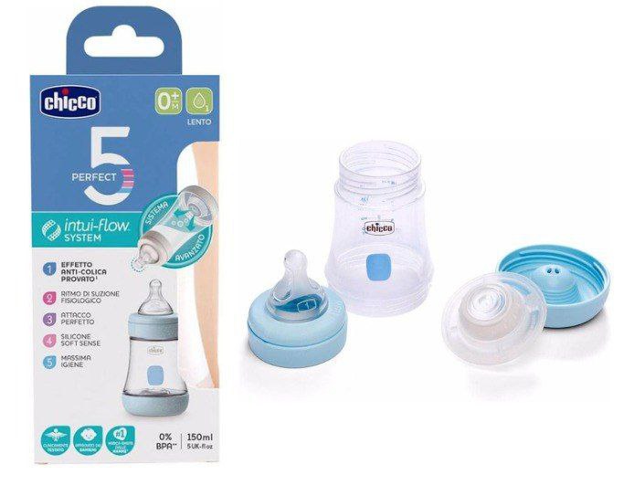 Chicco Mamadeira Perfect5 150Ml Fl Inicial Azul Azul