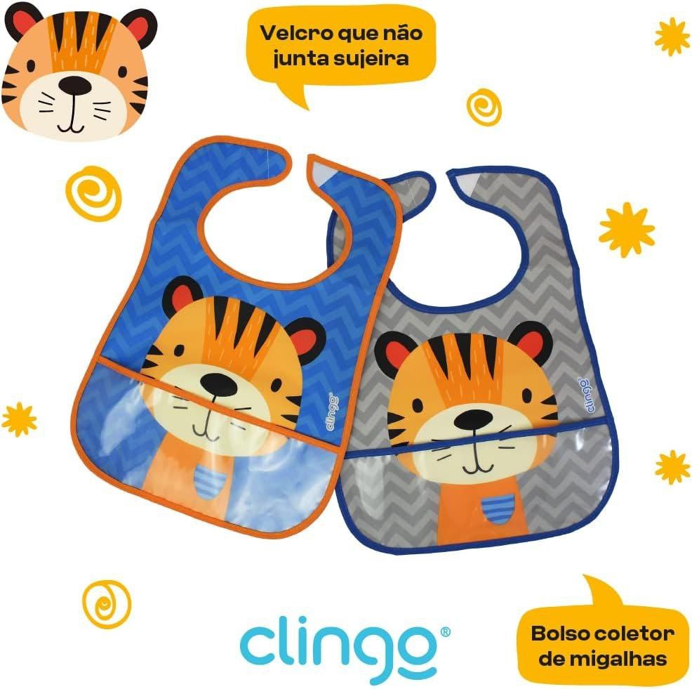 Clingo Babador Impermeável Bolso - Coleção Coala 2 Unid Rosa