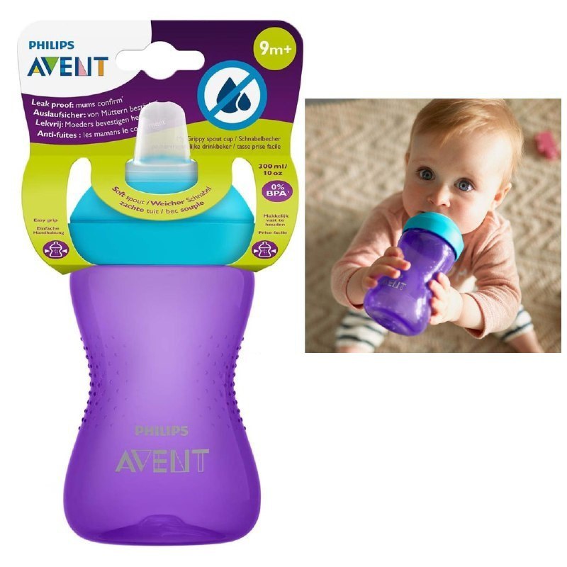 Colpo macio 300ml 9M Philips Avent Roxo e Verde