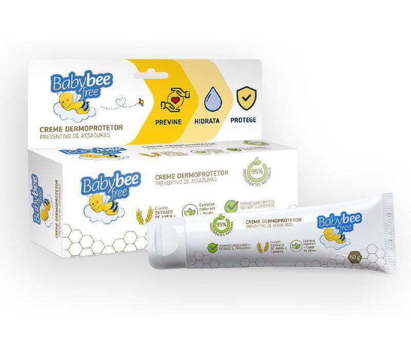 Creme Dermoprotetor Preventivo Assaduras Baby Bee Free 60g