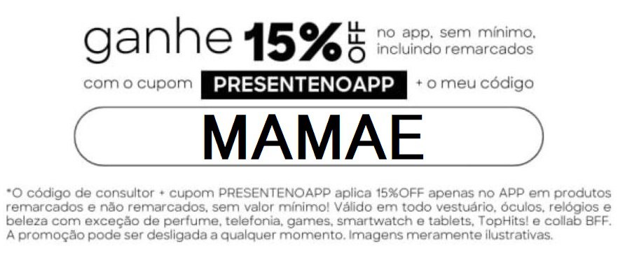 🚨 Cupom de 15%off na C&A