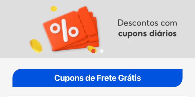 Cupons de desconto e frete grátis liberados!!