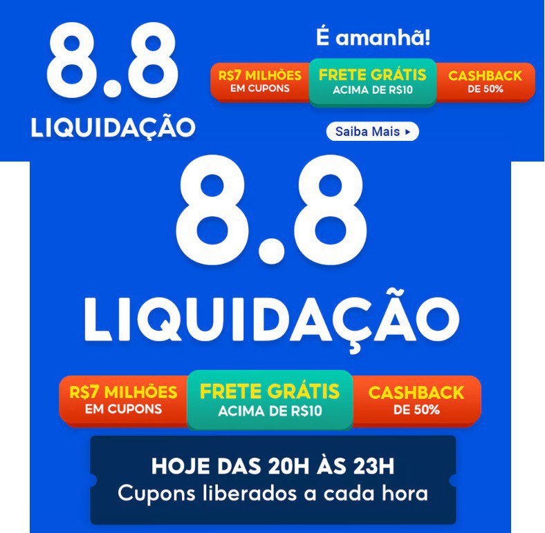 🛑 É AMANHÃAA Shopee 8/8 *RESGATE SEUS CUPONS*‼️