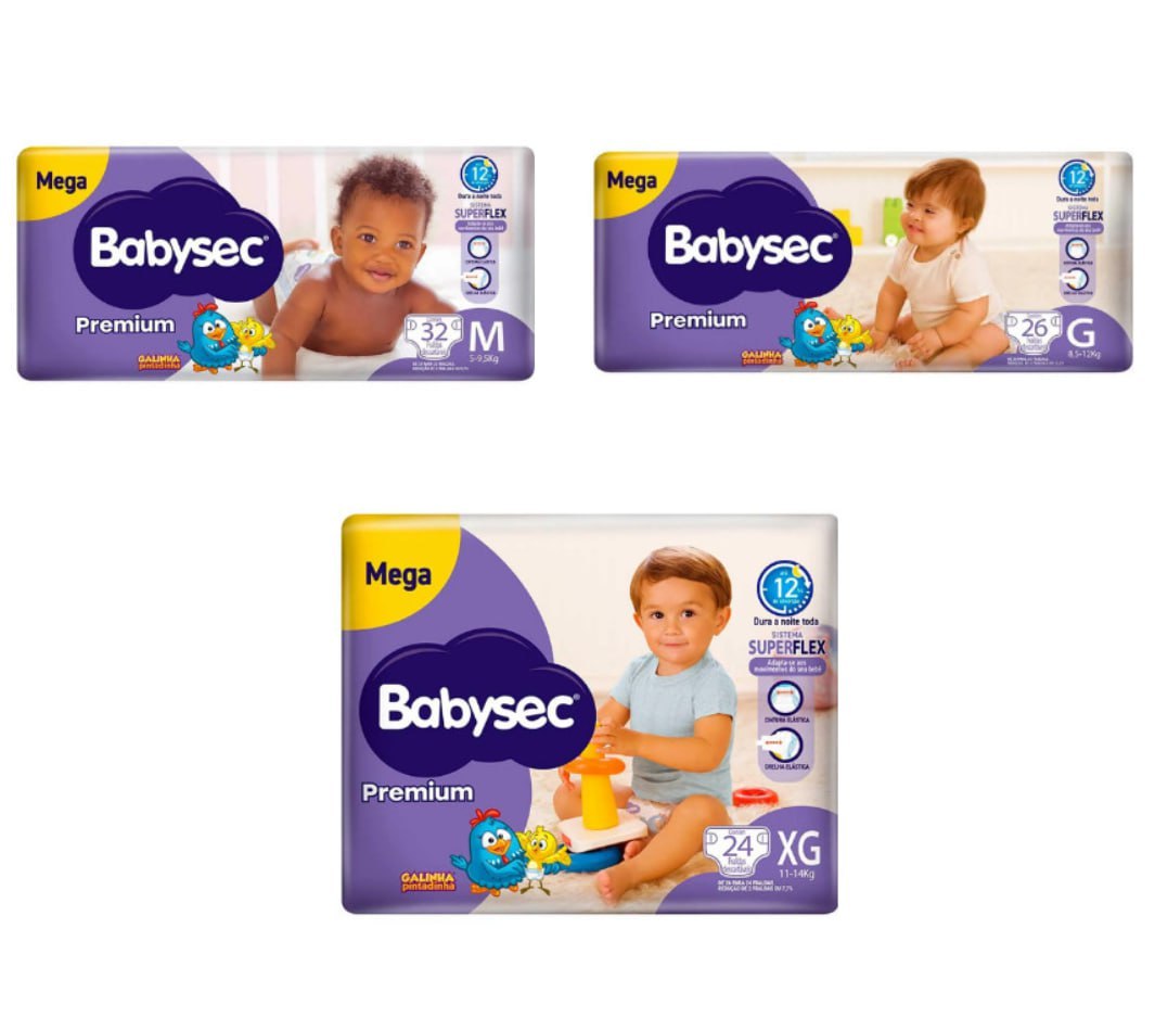 Fralda Babysec Galinha Pintadinha Premium